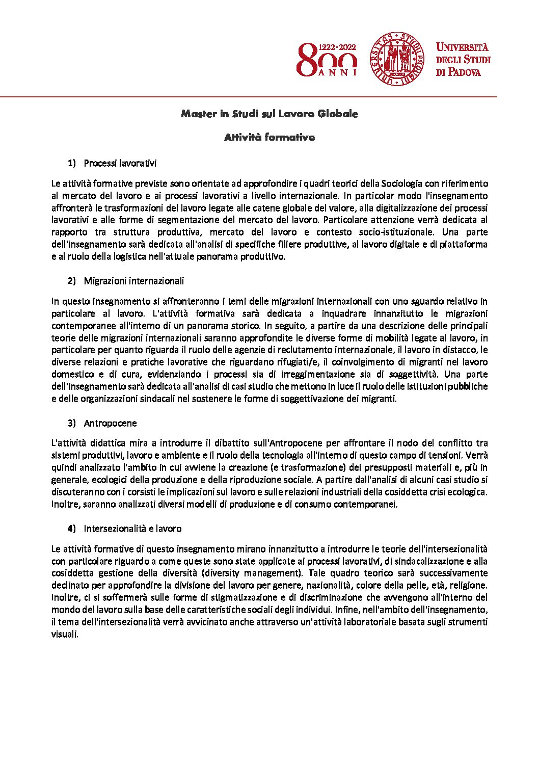 Attività formative Cover