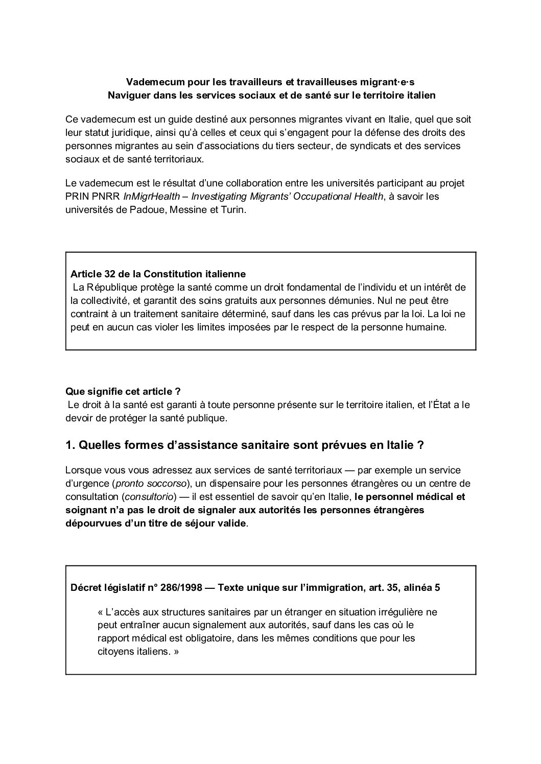 InMigrHealth_Vademecum_FR Cover